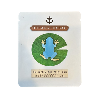 Ocean Teabag - Butterfly Pea Mint Tea - Frog on Leaf