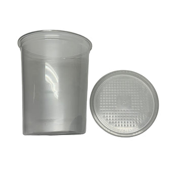 32 oz, Deli / Fruit Fly Cup with Fabric Waffle Lid