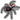 Mature Male Black & White Velvet Spider Sticker - Waterproof Indoor/Outdoor